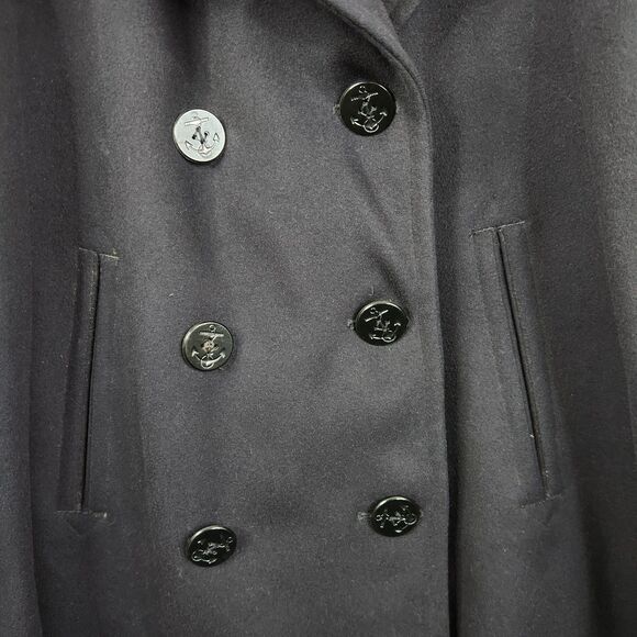 Naval Clothing Depot U.S. Navy Vintage Mens Wool Double Breasted Pea Coat  38 - Picture 2 of 9
